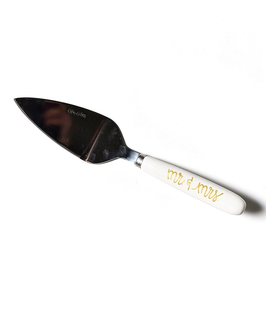 Coton Colors White Mr. and Mrs. Cake Server