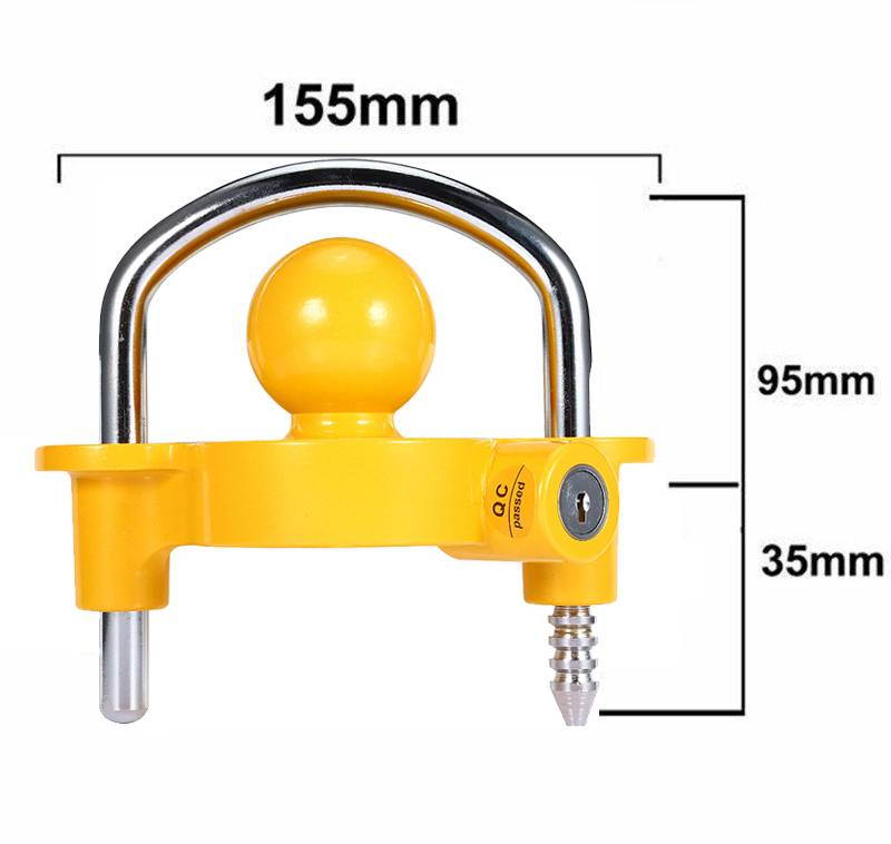 Heavy Duty Universal Coupler Hitch Trailer Lock fits 1-7/8"/2" and 2-5/16" Supe