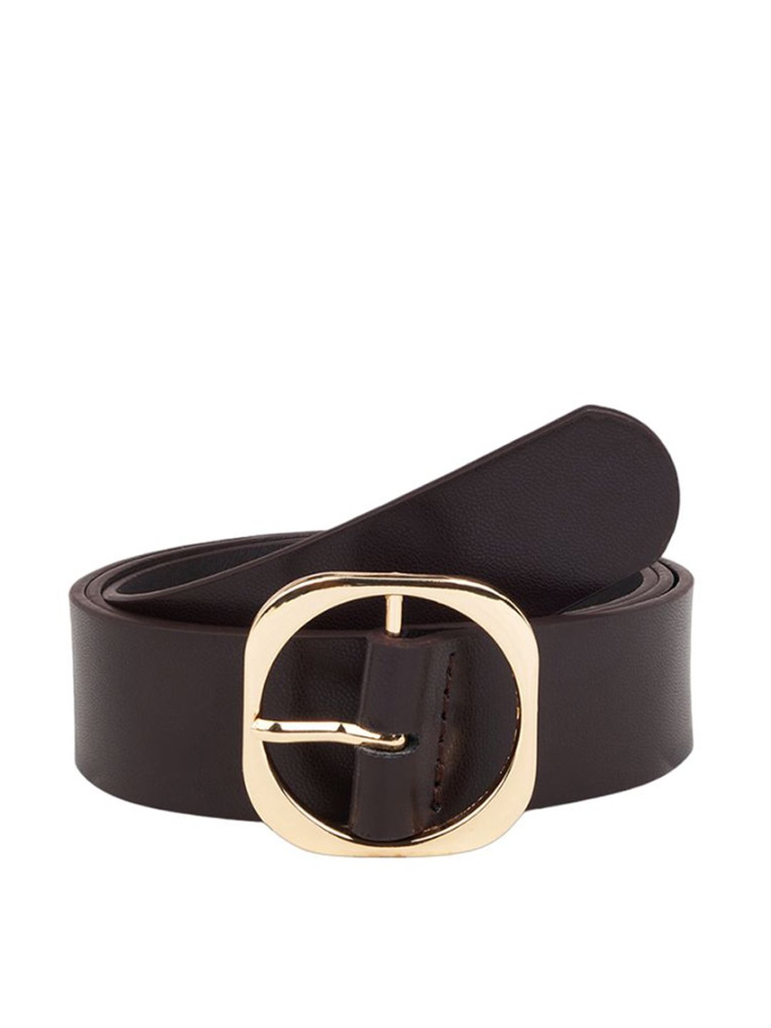 Hidesign Mariko Brown Solid Leather Narrow Belt