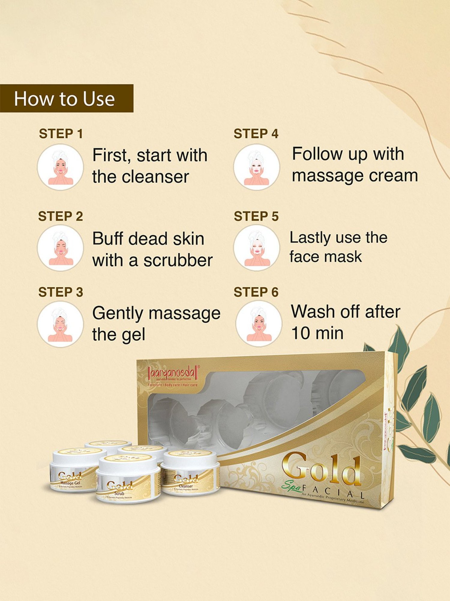 Aryanveda Gold Facial Kit