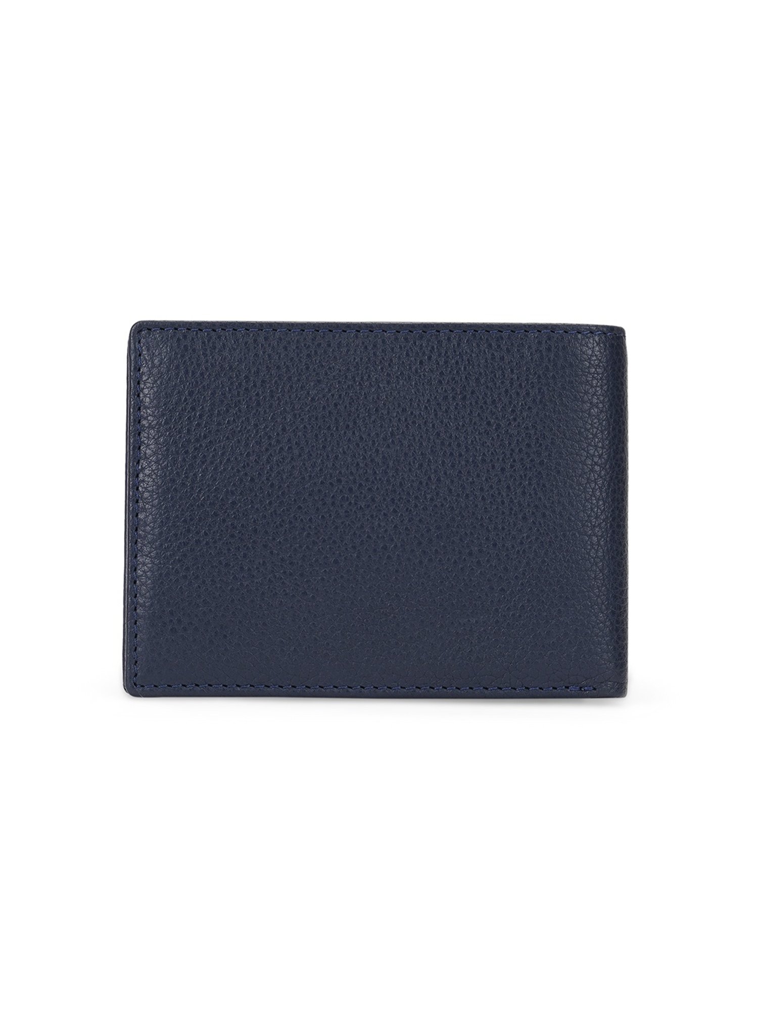 PERQUISITE Navy Casual Leather Bi-Fold Wallet for men