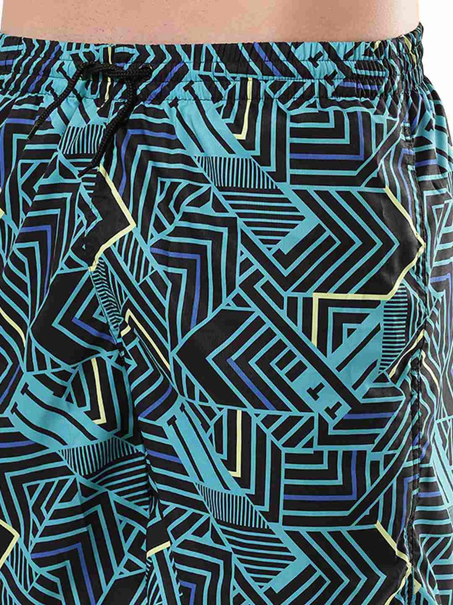 Speedo Navy Regular Fit Printed Swim Shorts