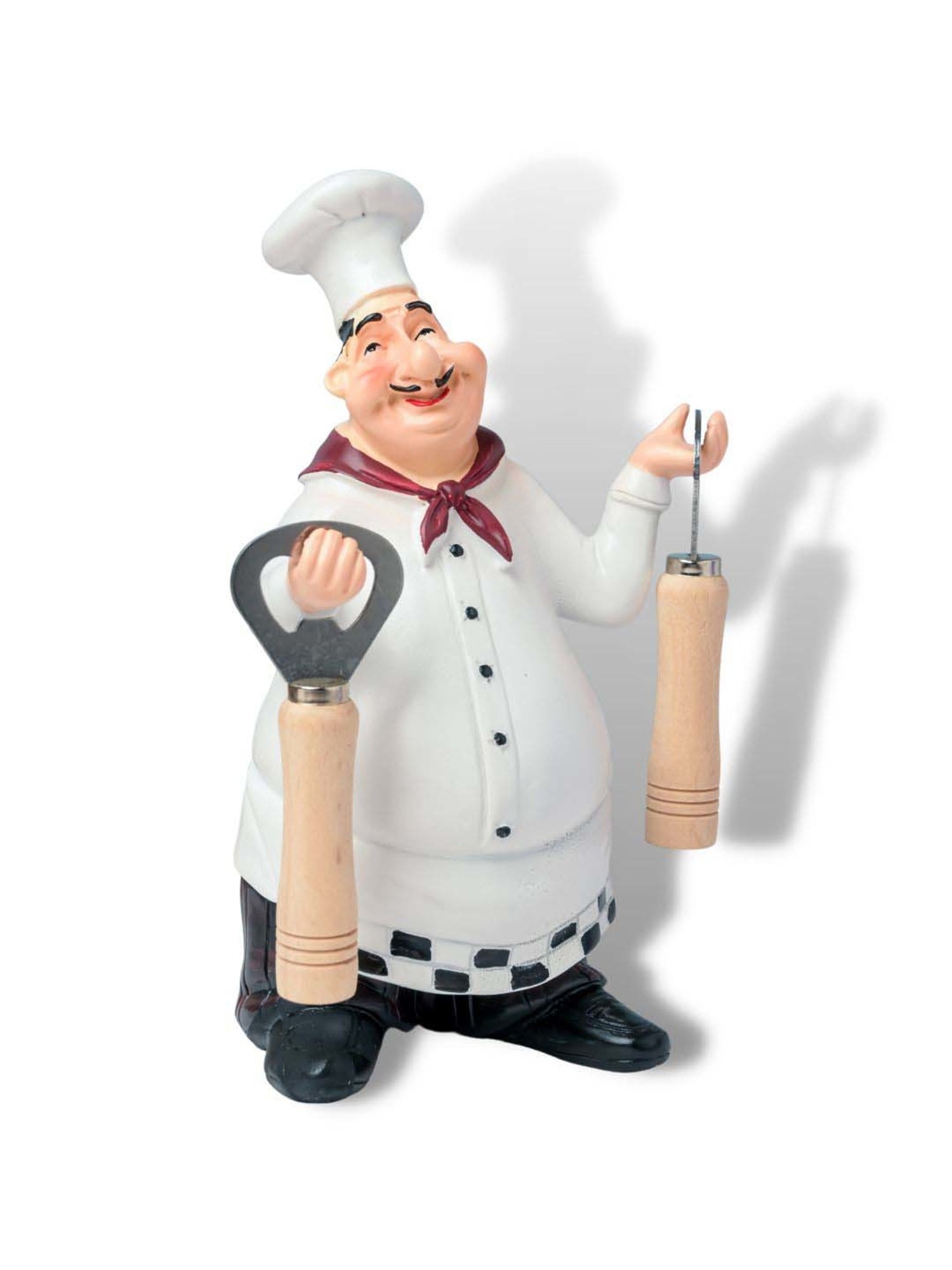 Nestasia Multicolor Resin Table Chef Decor Showpiece with Bottle Opener for Dining Table (9.2 Inch)