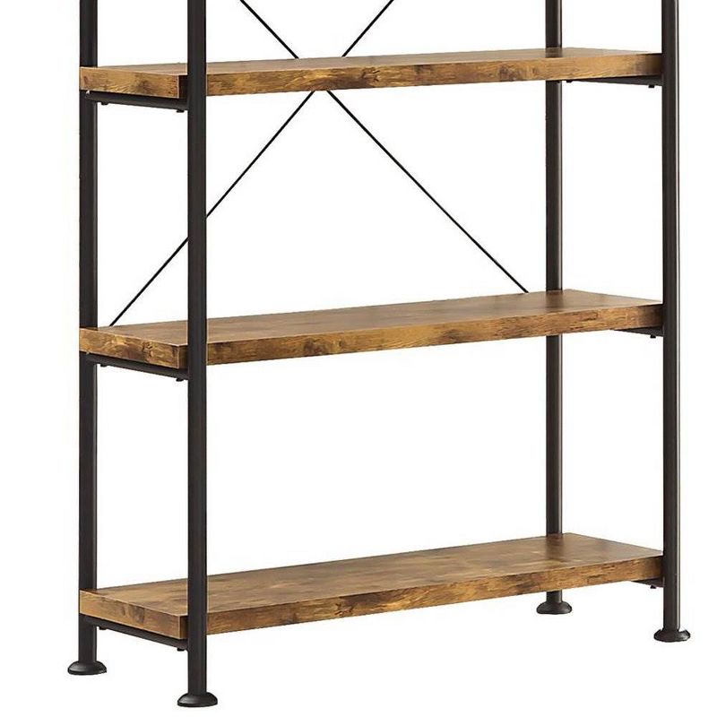 Coaster Furniture Barritt Collection 5 Shelf Bookcase Shelf, Antique Nutmeg