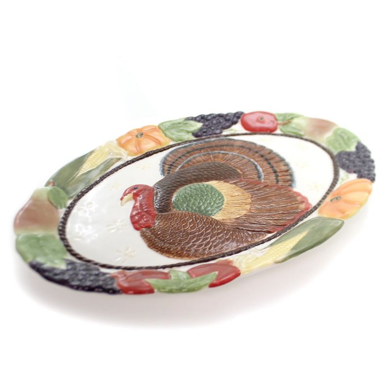 Tabletop 11.75" Turkey Platter Thanksgiving Dinner Cosmos Gifts Corp.  -  Serving Platters