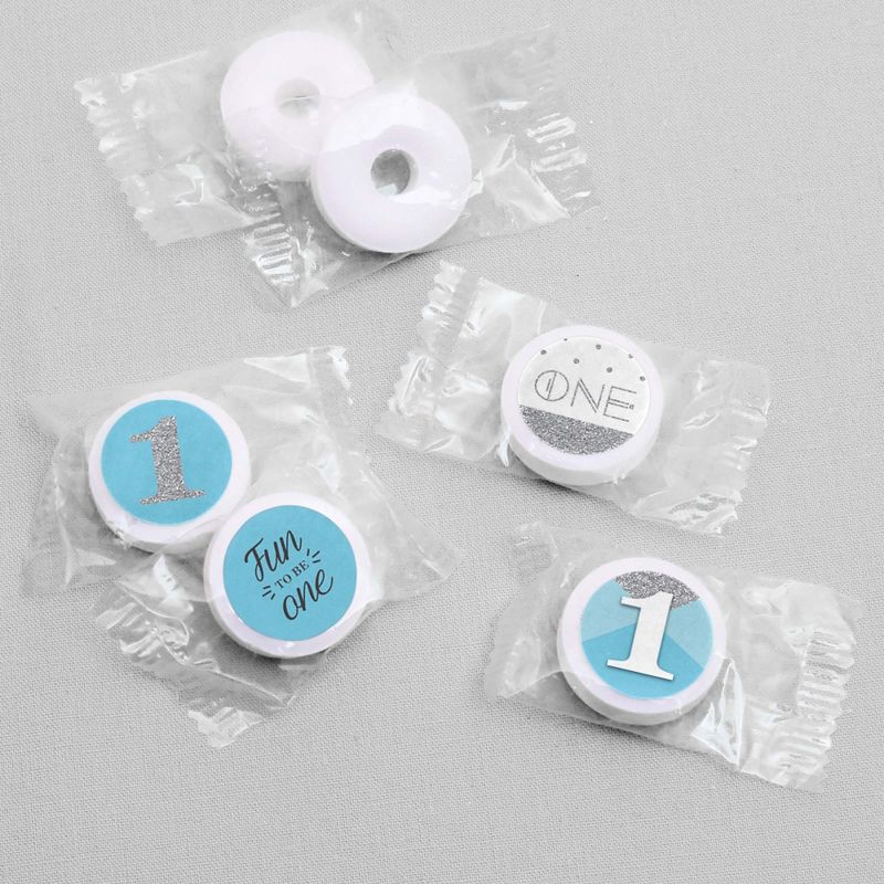 Big Dot of Happiness 40th Milestone Birthday - Mini Wine and Champagne Bottle Label Stickers - Birthday Party Favor Gift for Women and Men - Set of 16