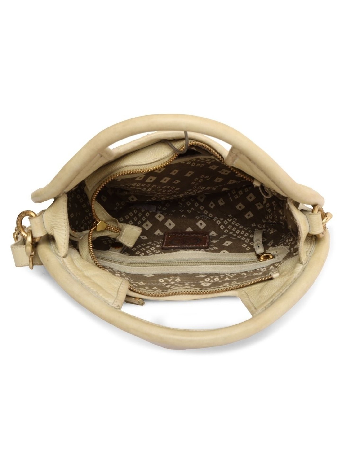 Art N Vintage Floral Bliss Green Leather Embroidered Large Handbag