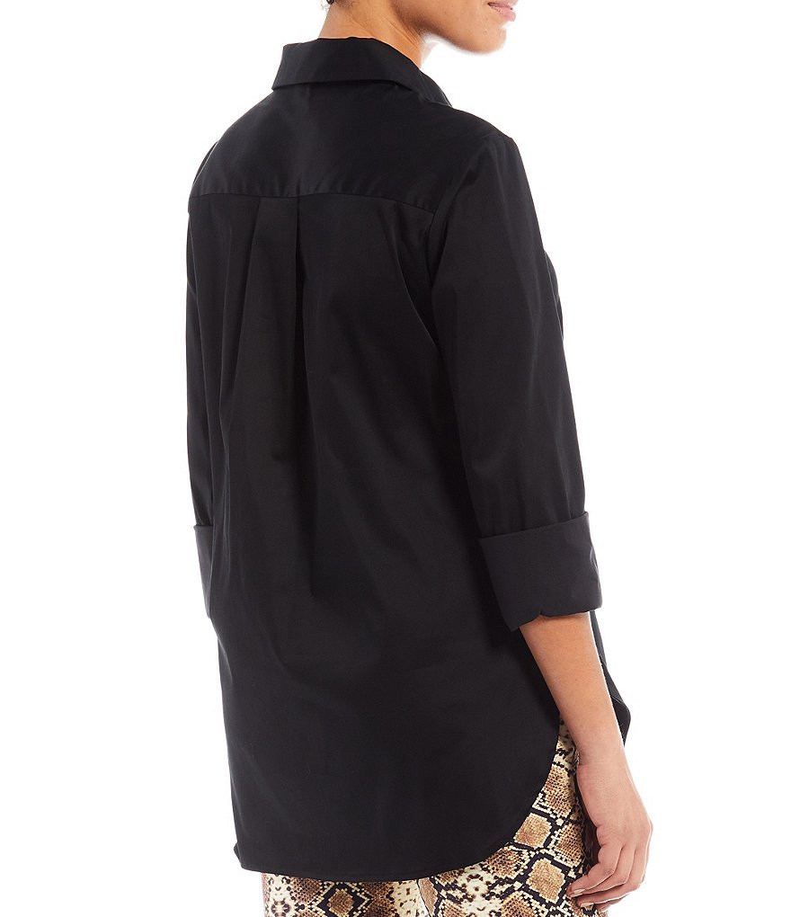 Preston & York Alexis Button Down Long Sleeve Woven Tunic