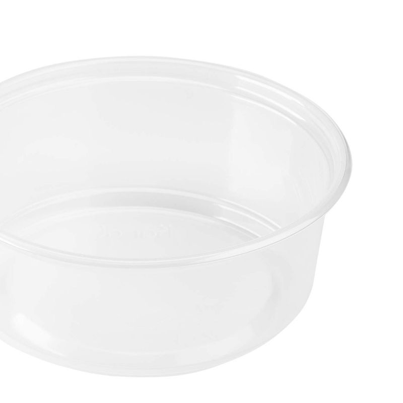 Lollicup Karat 8 Ounce Recyclable Polypropylene Microwave, Dishwasher, and Freezer Safe Round Deli Containers for Hot or Cold Foods (Pack of 1000)