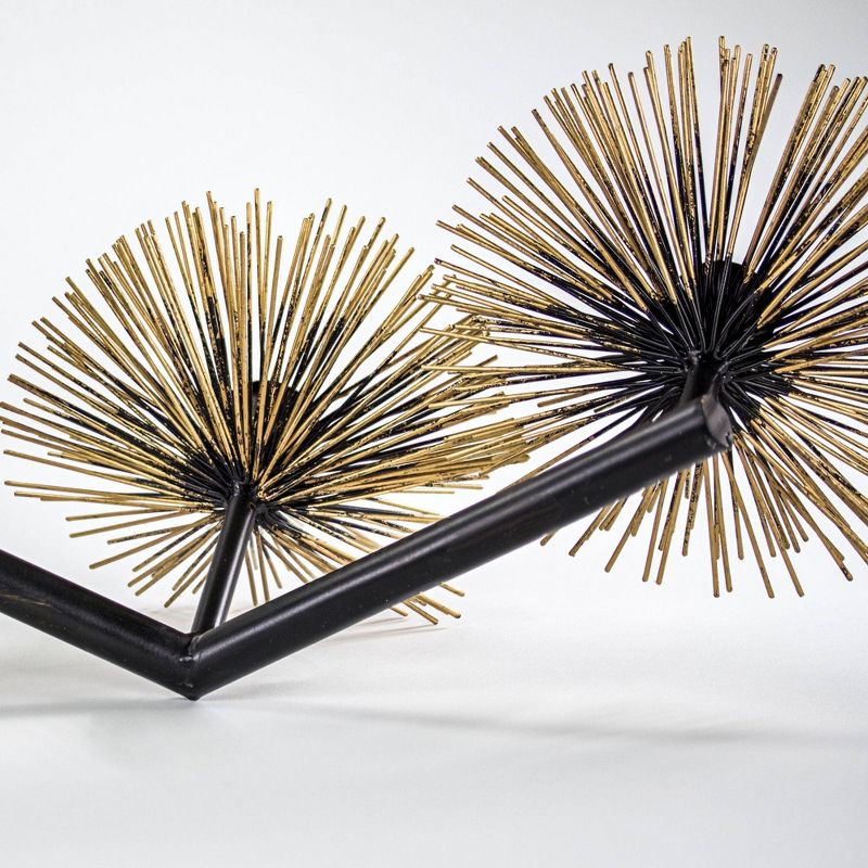 Five Opening Starburst Metal Candleholder Bronze 33.86" - E2