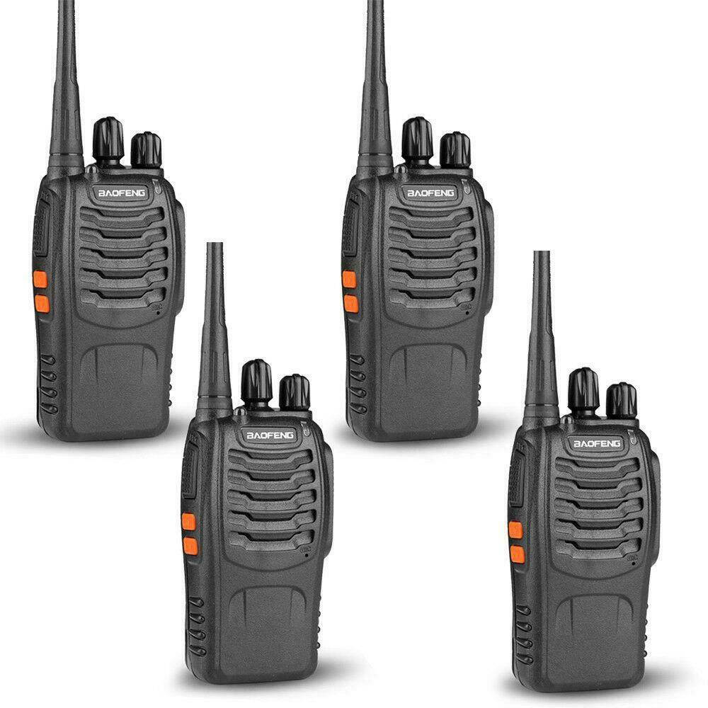 4X   BF-888S 2800mAh Two Way Ham Radio UHF 400-470MHz 16CH Walkie Talkie