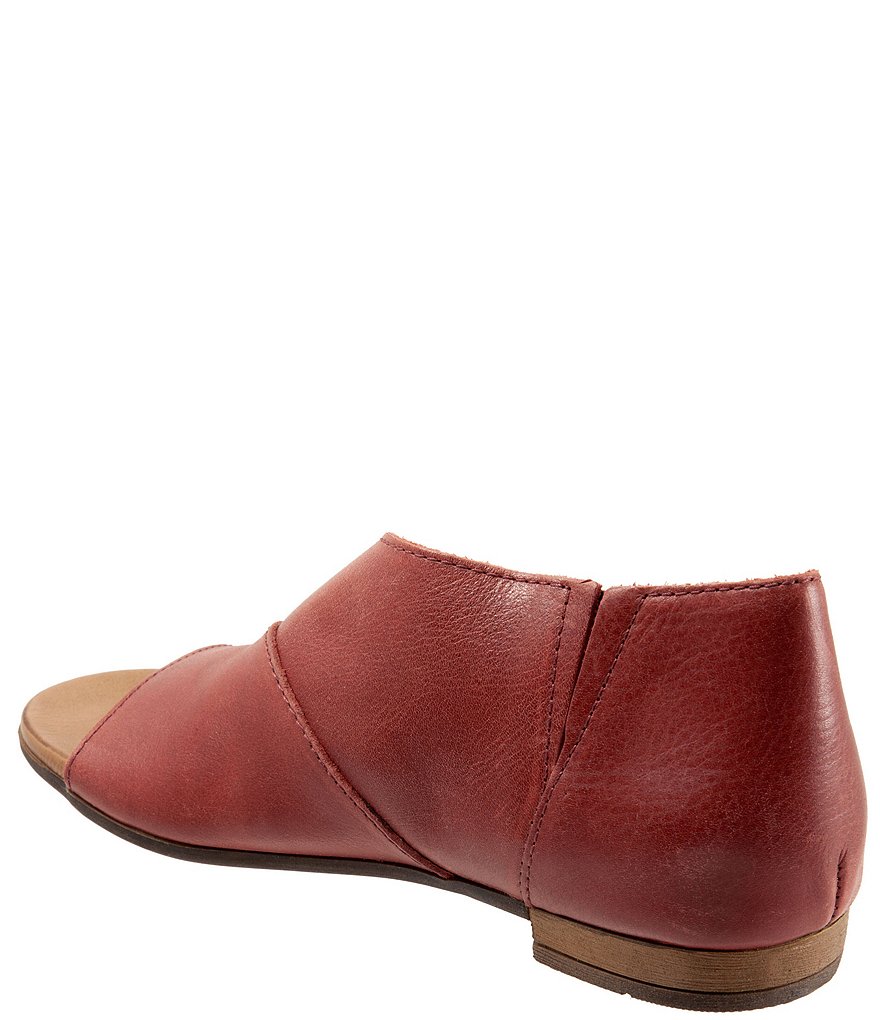 Bueno Tanner Leather Asymmetric Slip Ons