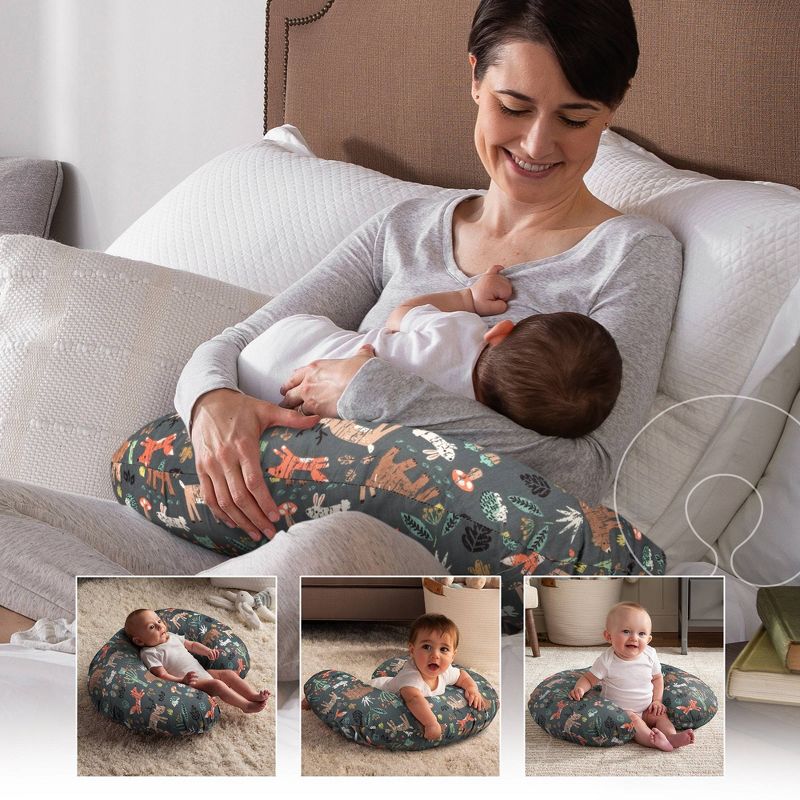 Boppy Original Feeding and Infant Support Pillow - Green Forest Animals