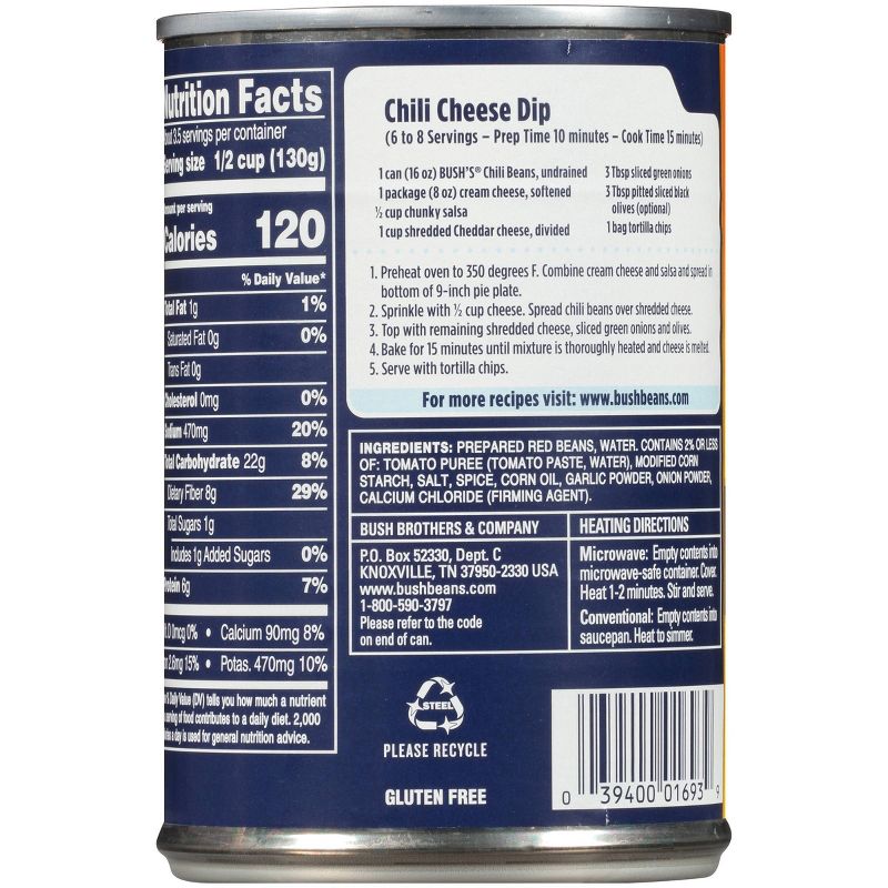 Bush's Medium Red Chili Beans - 16oz