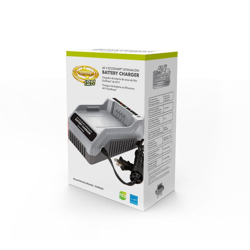 Snow Joe + Sun Joe iCHRG40 EcoSharp(R) Lithium-Ion Battery Charger | 40 Volt.