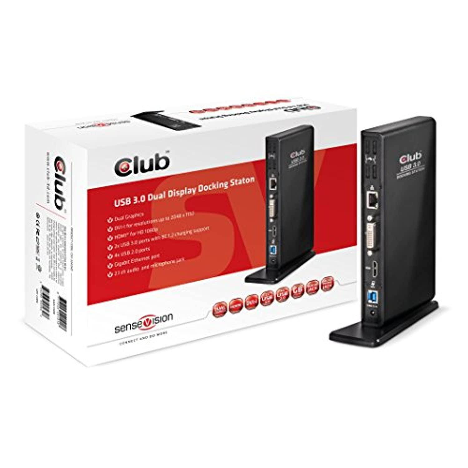 club3d usb 3.0 dual display docking station dvi/hdmi (csv-3242hd)