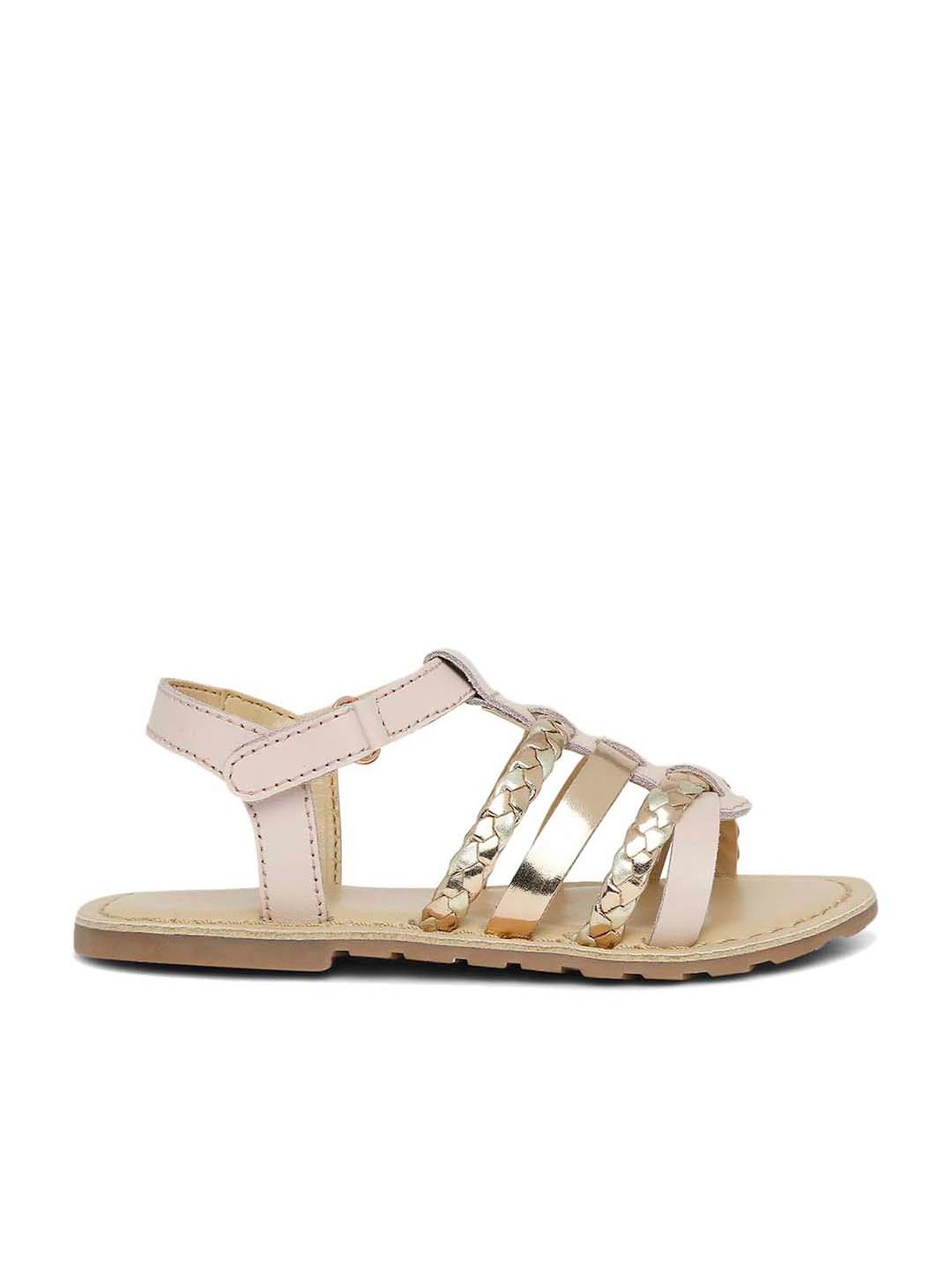 Aria Nica Kids Beige Ankle Strap Sandals