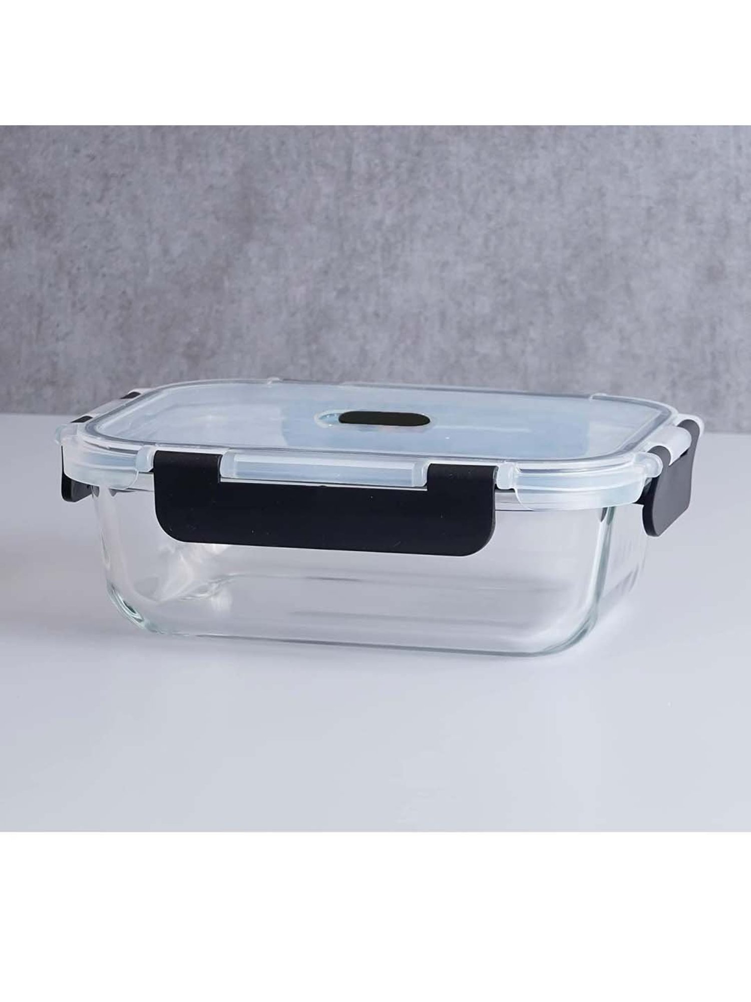 Femora Transparent Borosilicate Glass 19 cm Food Storage Container (1.5 L) - Set of 1