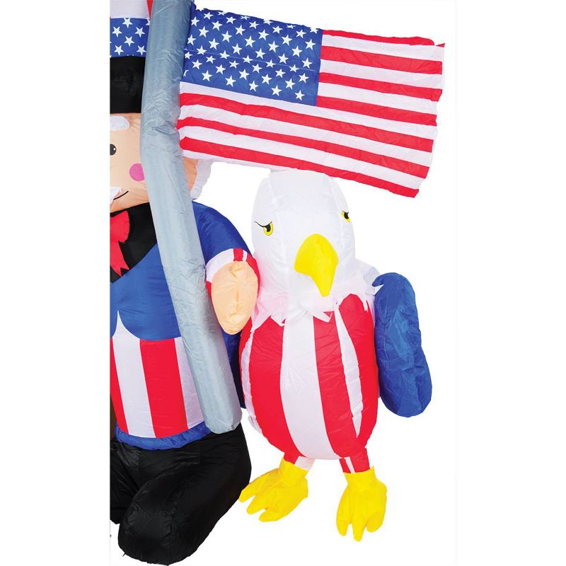 6' Uncle Sam with Eagle Inflatable Halloween Holiday Decorations