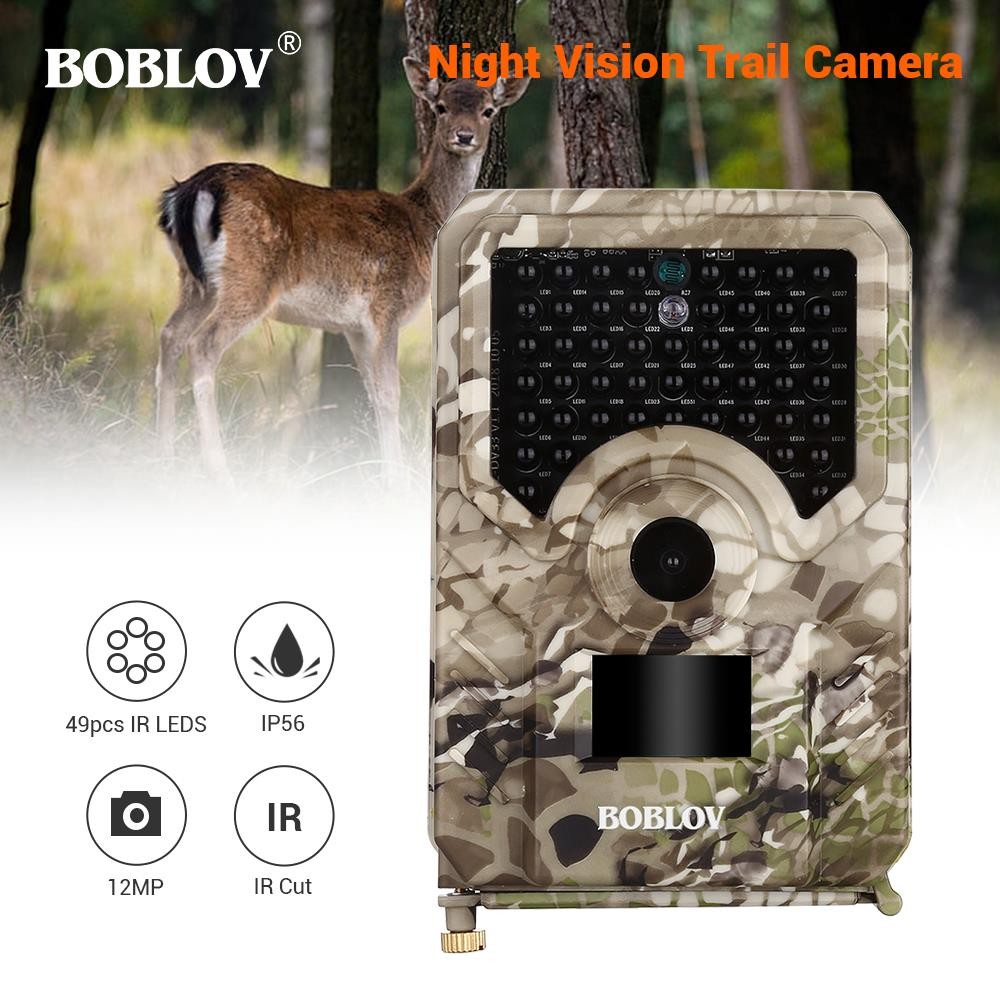 BOBLOV PR200 12MP 49PCS IR Leds Trail Hunting Camera Waterproof