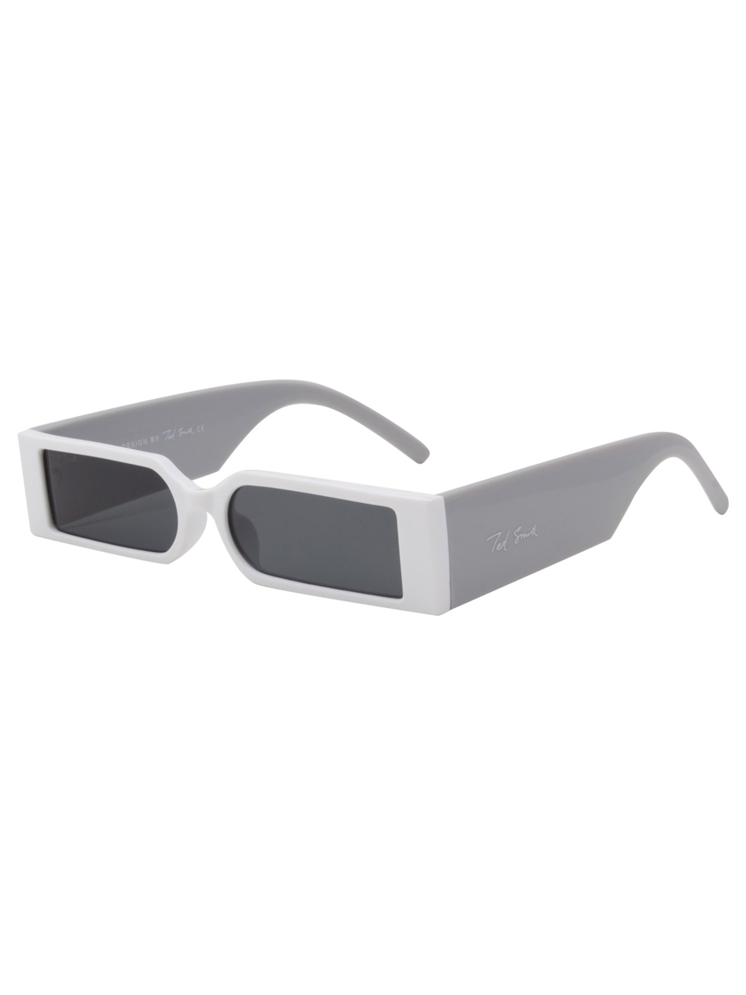 Ted Smith Grey Rectangular UV Protection Unisex Sunglasses