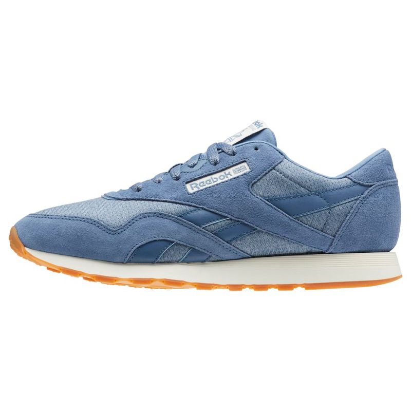 Reebok Classic Nylon Mens Performance Sneakers 4.5 BLUE SLATE / CHALK