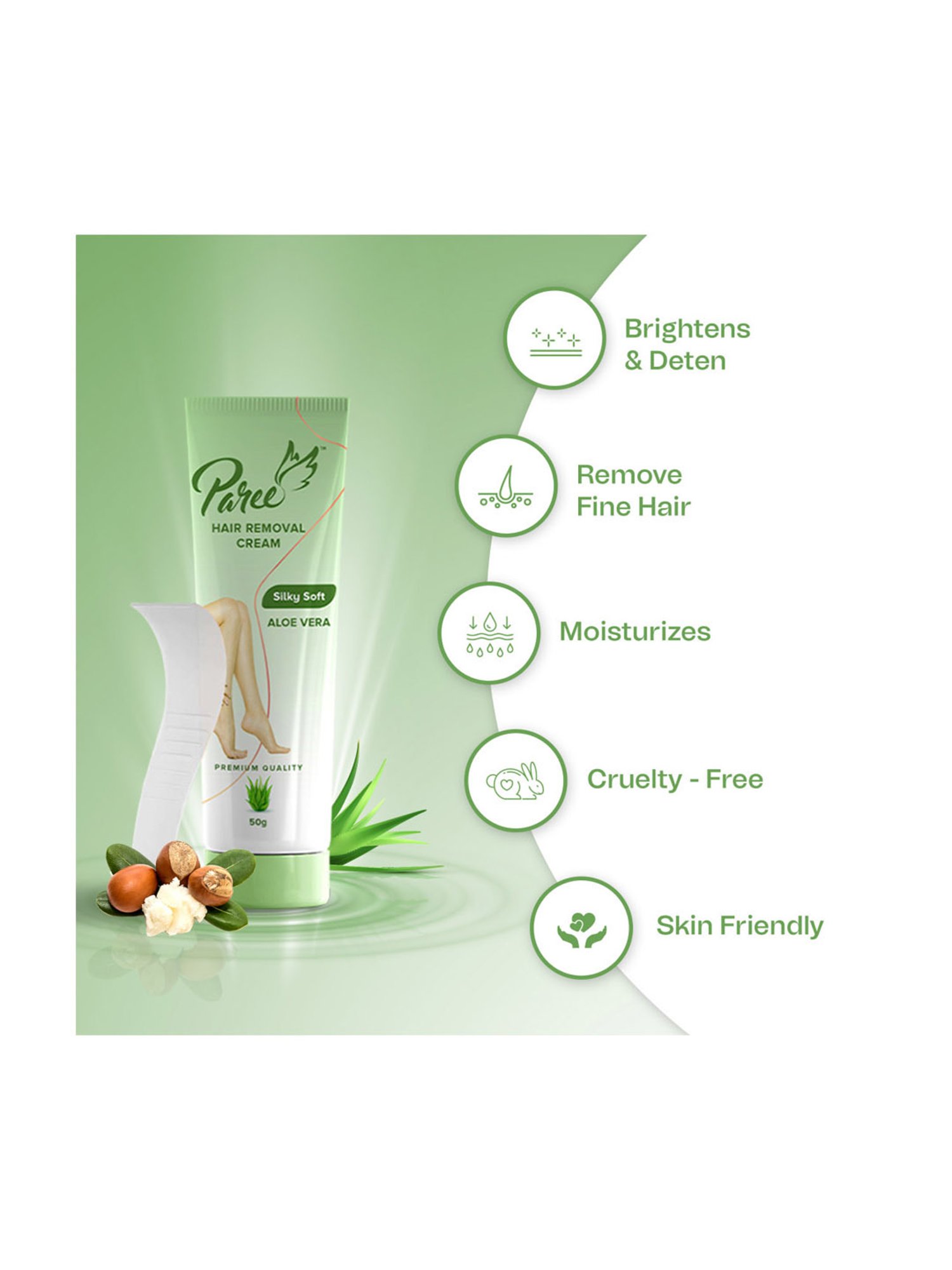 Paree Hair Removal Cream for Women - 50 gm (Pack of 3)