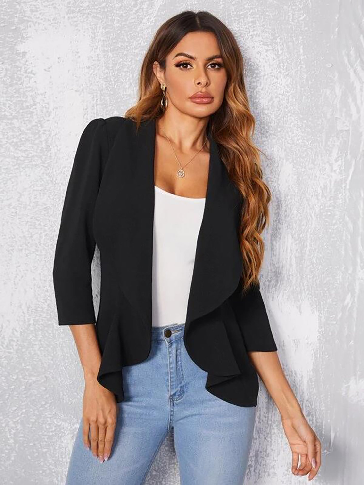 Kotty Black Regular Fit Blazer