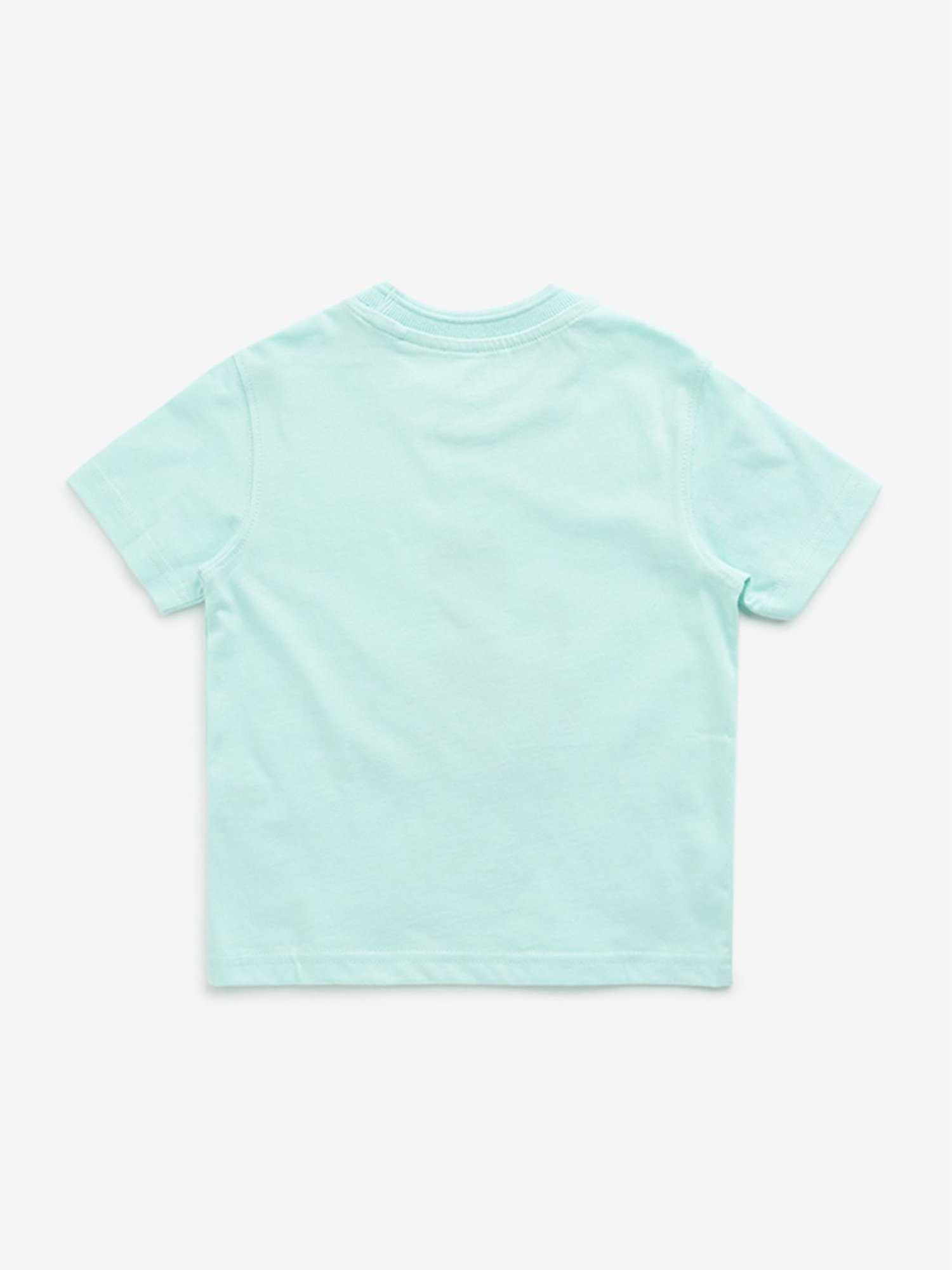HOP Kids by Westside Mint Octopus Designed Cotton T-Shirt