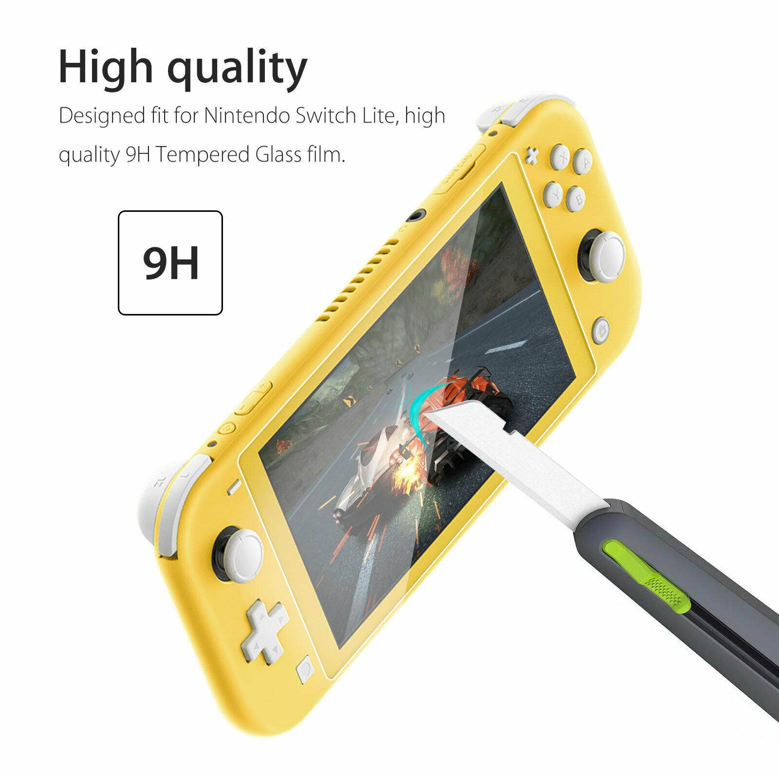 For  Switch Lite Premium Case Skin Tempered Clear Glass Screen Protector