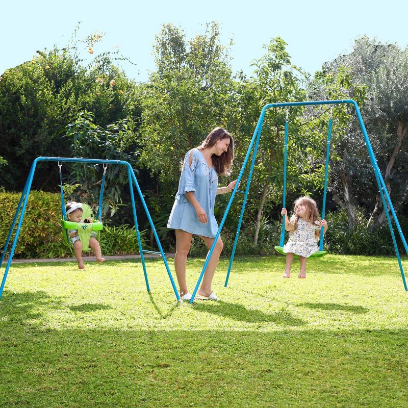 TP Toys 2 in 1 Metal Small to Tall Swing Set