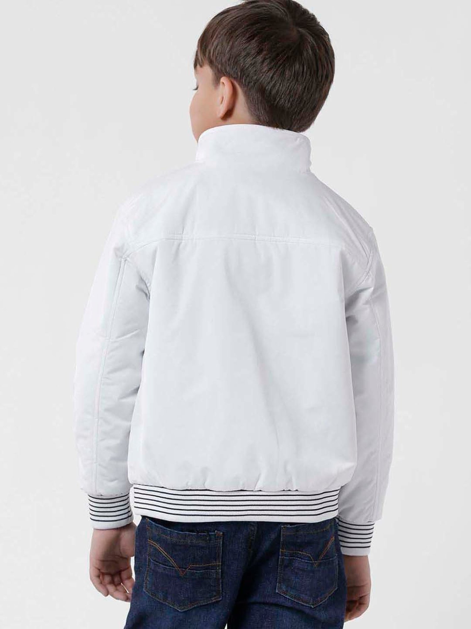 Kate & Oscar Kids White Regular Fit Full Sleeves Jacket