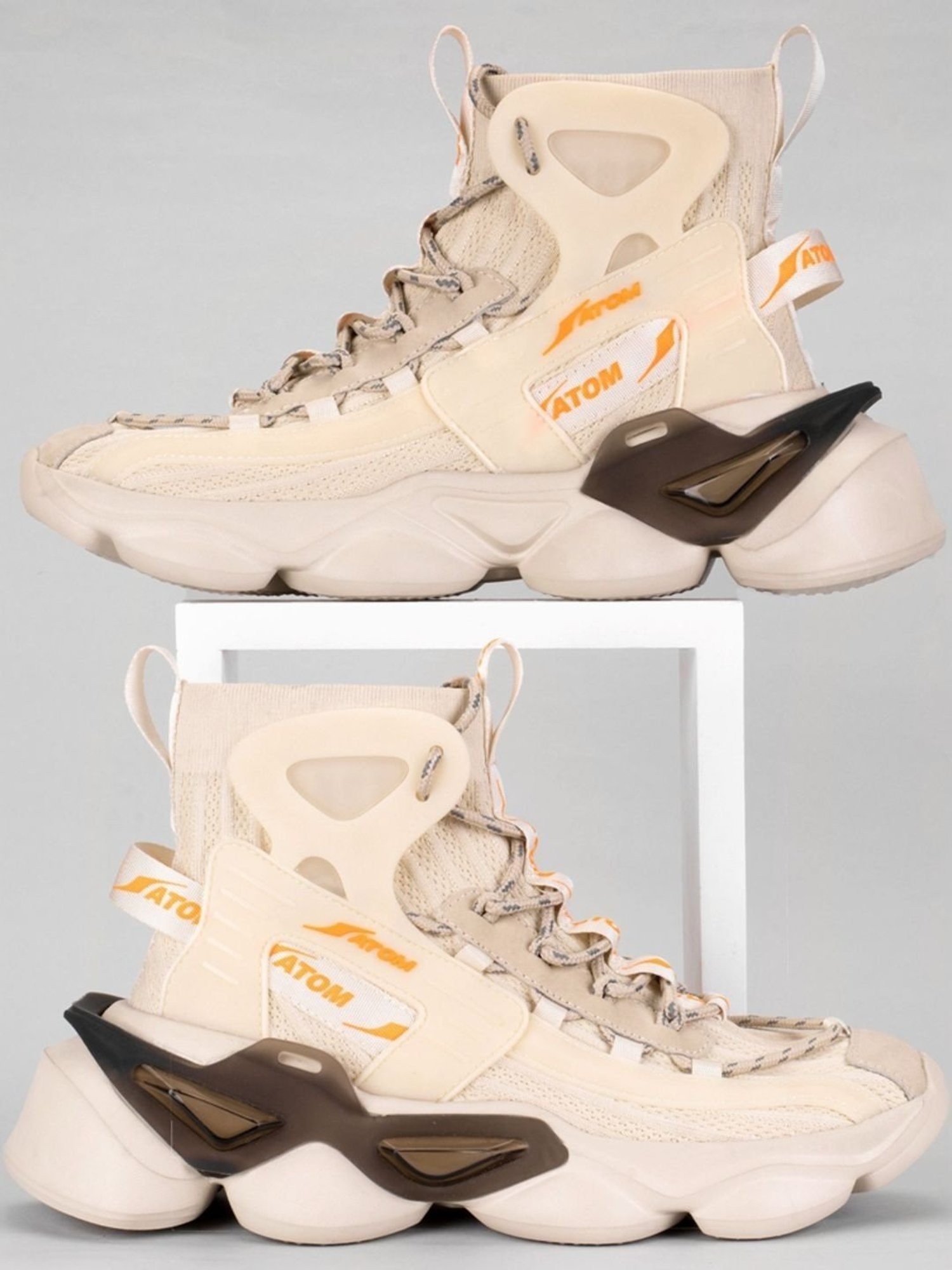 Atom Men's Gansta1 Beige Running Shoes