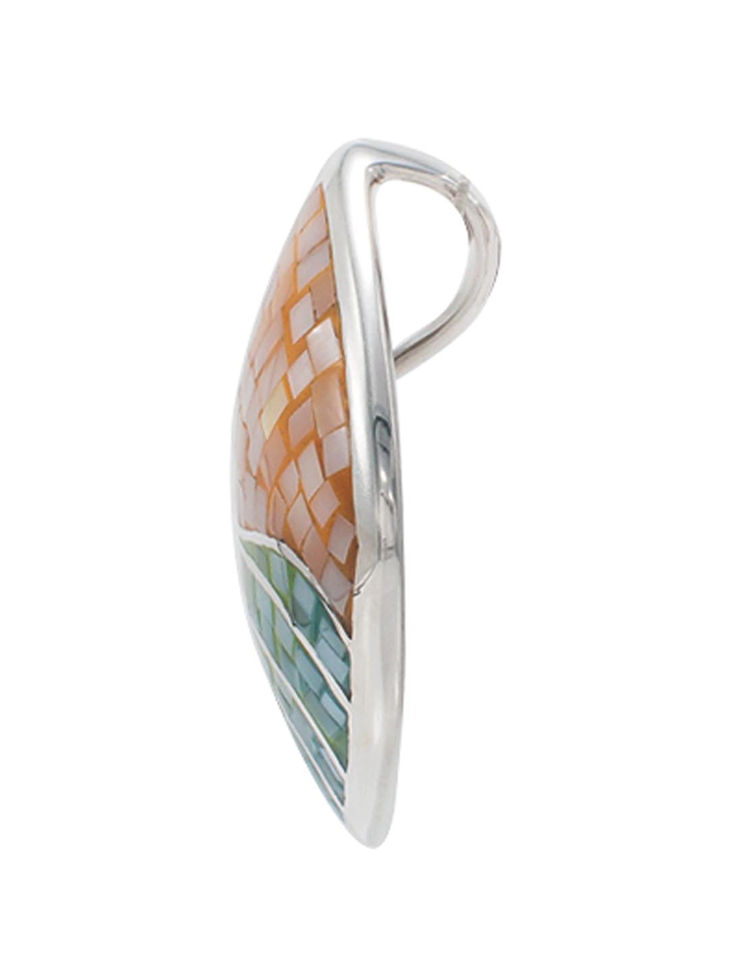 Zavya 92.5 Sterling Silver Pearlescent Elegance Pendant with Chain for Women