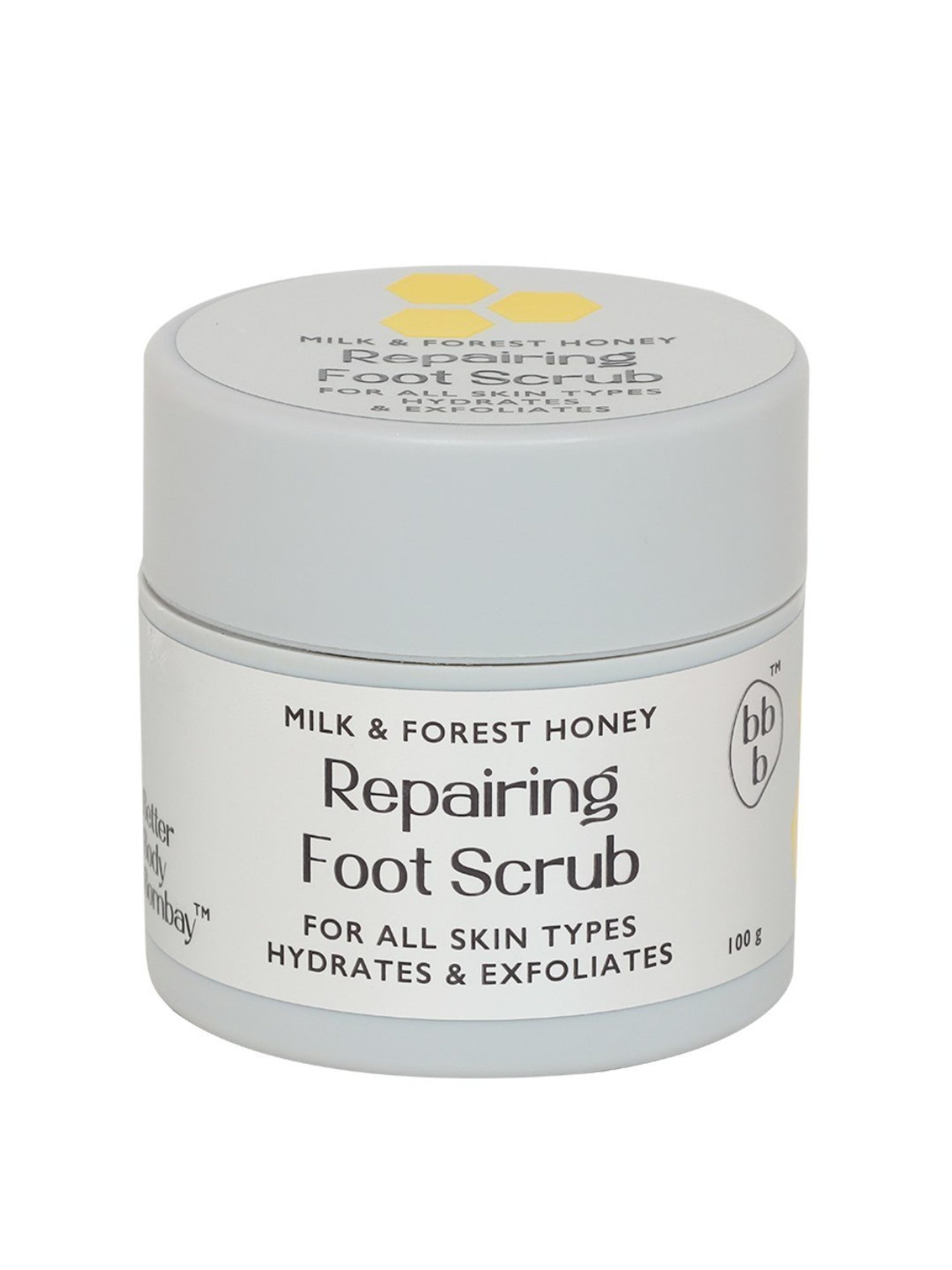bbb Better Body Bombay Milk & Forest Honey Repairing Foot Scrub - 100 gm