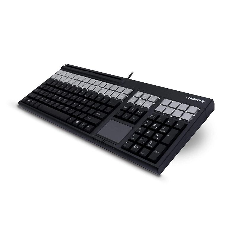CHERRY G86-71411 USB Keyboard, 127 Programmable Keys, 3 Track, Mag Stripe Reader, Touchpad, Cherry Tools, Black (G86-71411EUADAA)