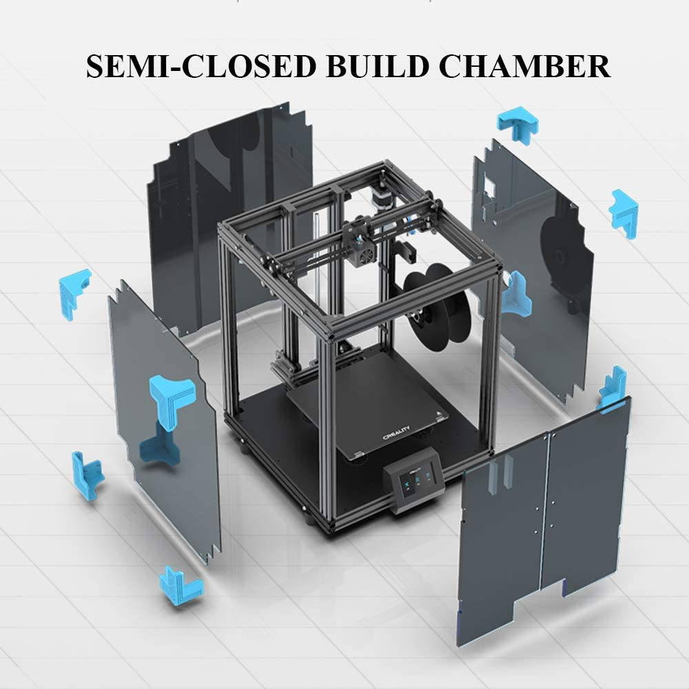 Ender 6 3D Printer Kit, Creality New Larger Core-XY Structure Budget Printer with 3X Printing Speed, Semi-Closed Build Chamber, Touch Screen, Silent Mainboard, Meanwell Power Supply, 250250400mm