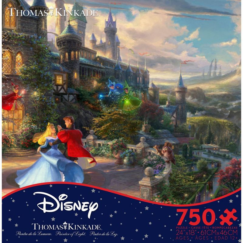 Ceaco Disney Thomas Kinkade: Sleeping Beauty Enchanting Jigsaw Puzzle - 750pc