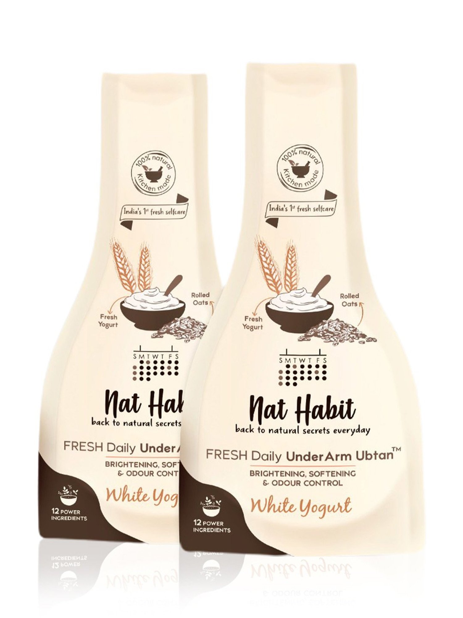 Nat Habit White Yogurt Fresh Daily UnderArm Ubtan - Pack of 2
