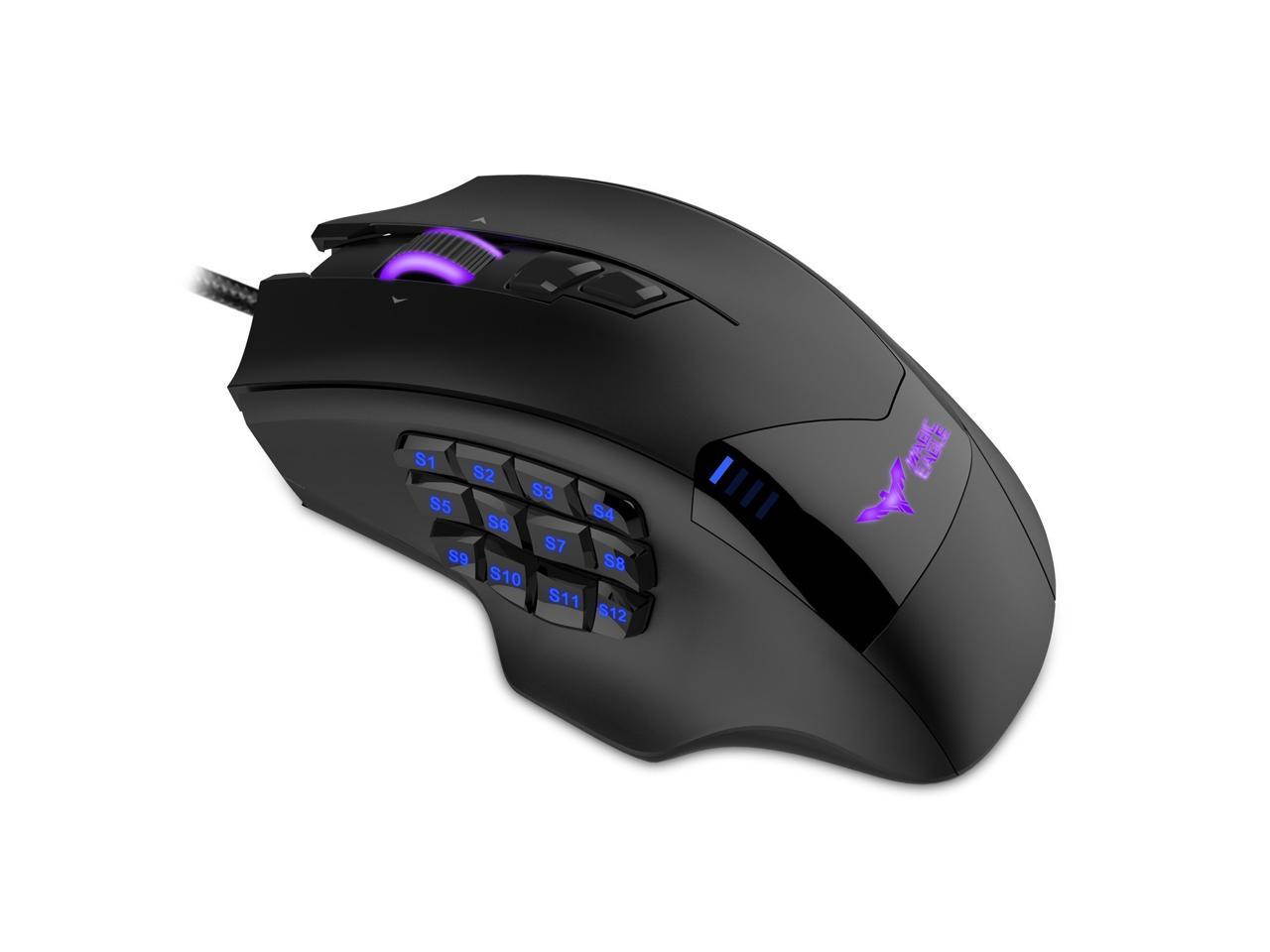 HAVIT HV-MS735 MMO Gaming Mouse Wired 12000DPI 19 Programmable Button Optical Sensor Pixart PMW3360 US Shipping