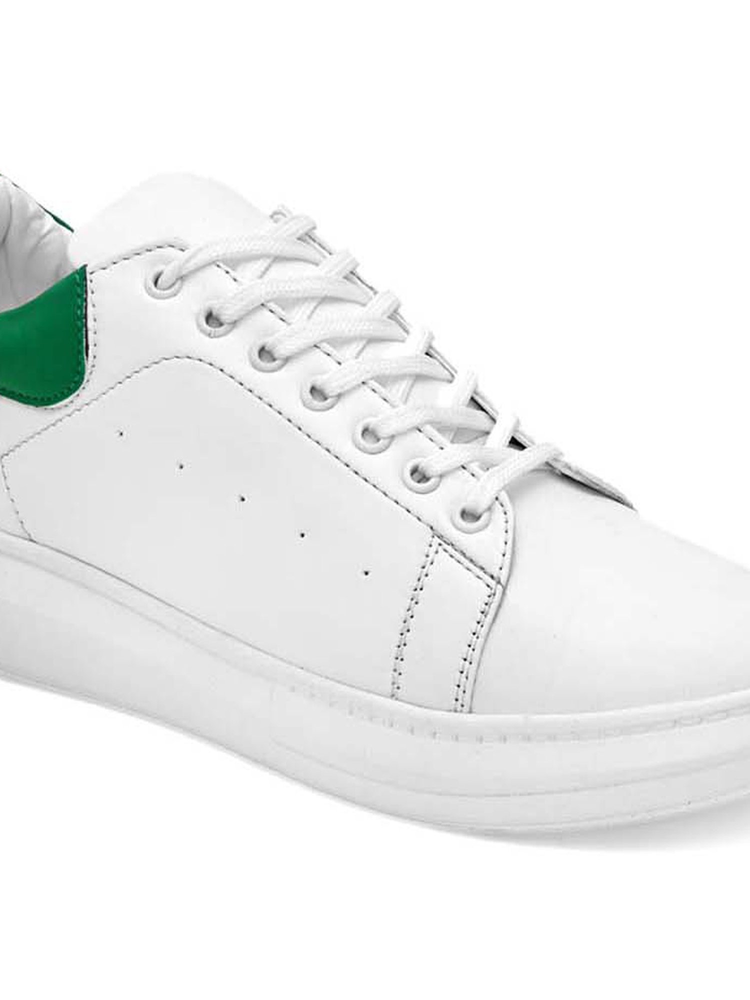 Giorgio Men's Chalk White & Green Casual Sneakers
