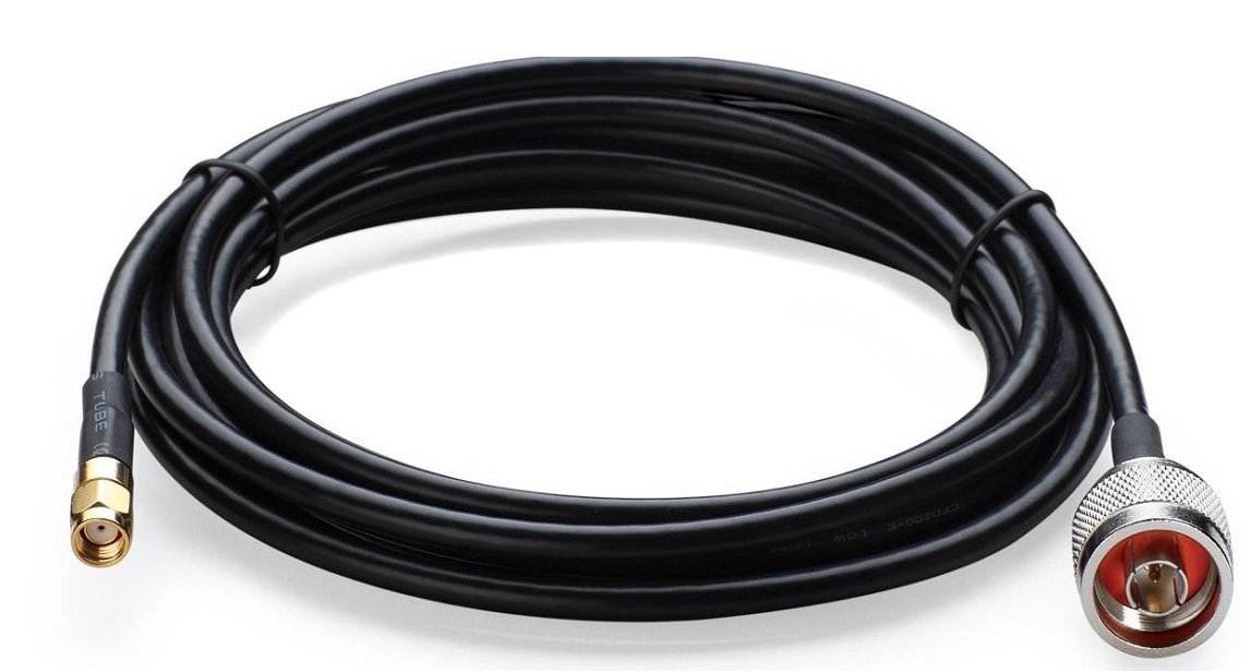 N Male to RP-SMA Male Connector Antenna Pigtail Coaxial 2.4Ghz/5Ghz LMR200 Low Loss Copper Cable (6.5ft (2m/200cm) Length)