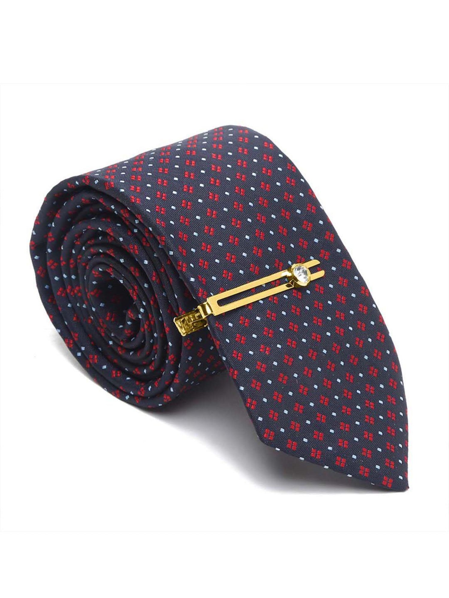 Louis Stitch Navy Embroidered Necktie Gift Set - Set of 3