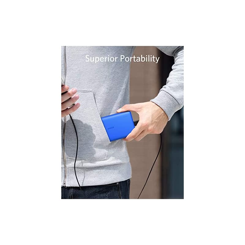 PowerCore 13000 Compact 13000mAh 2Port UltraPortable Phone Charger Power Bank with PowerIQ and VoltageBoost Technology for iPhone iPad Samsung Galaxy Blue