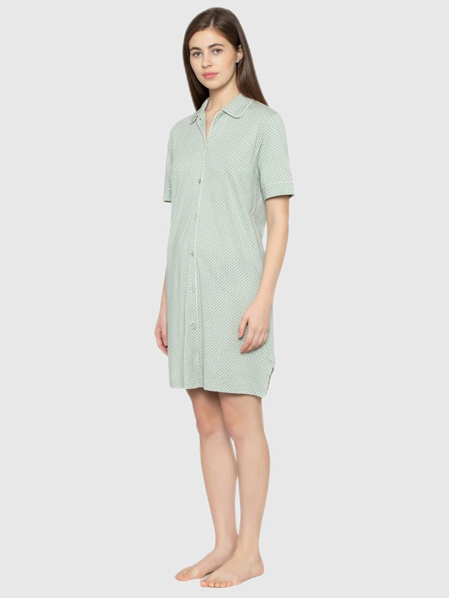 Triumph Green Polka Dot Night Dress