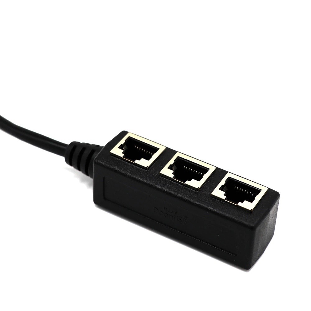 RJ45 Plug Splitter 1 Male To 3 Female Port Connector Cable LAN Ethernet Network Extender Adapter Accessories For PC Computer