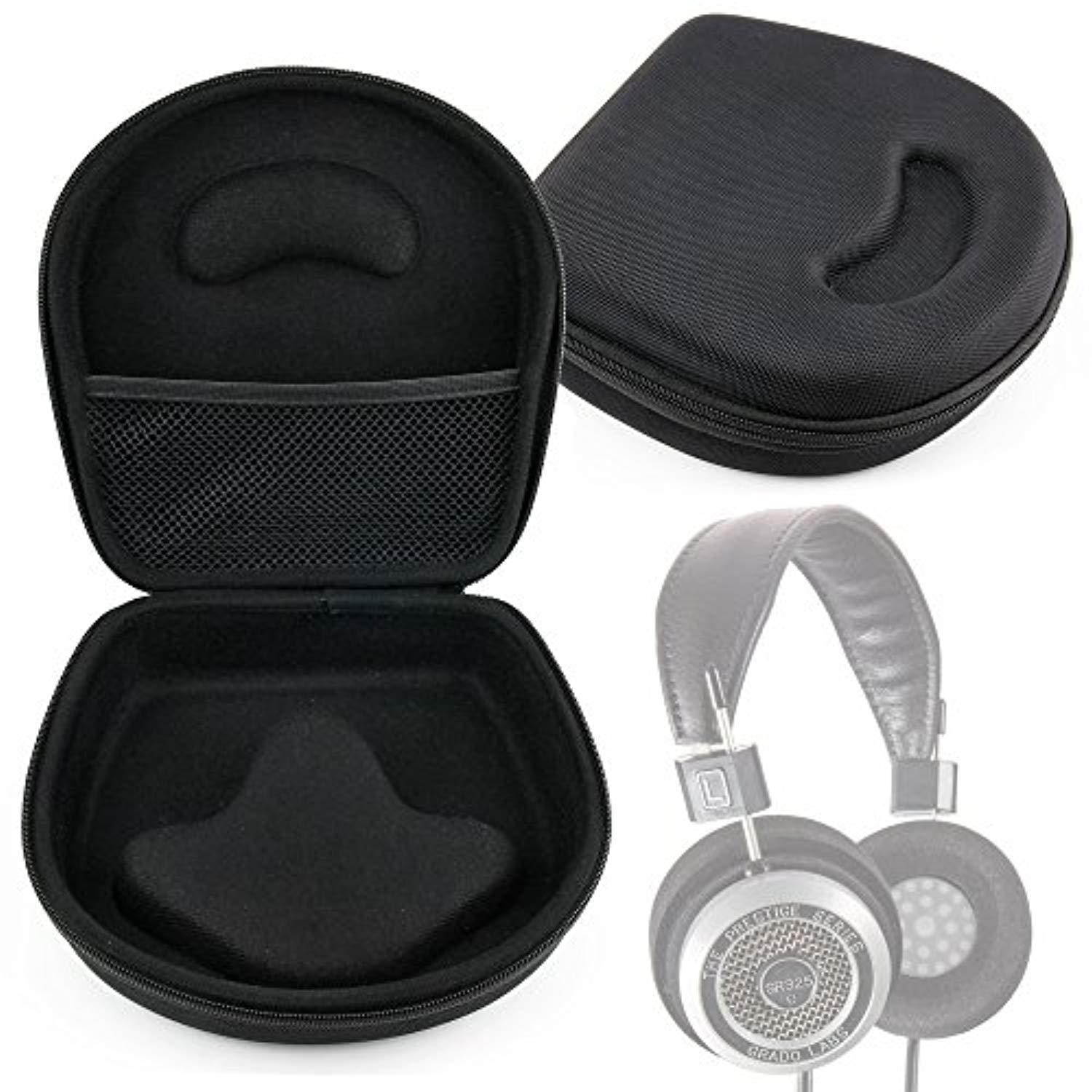 DURAGADGET Hard EVA Storage Case For Headphones / Earbuds, With Compartment (Black) For Grado: SR325is, SR225i, SR125i, SR80i, SR60i, PS1000, PS500, RS1i, RS2i, GS1000i