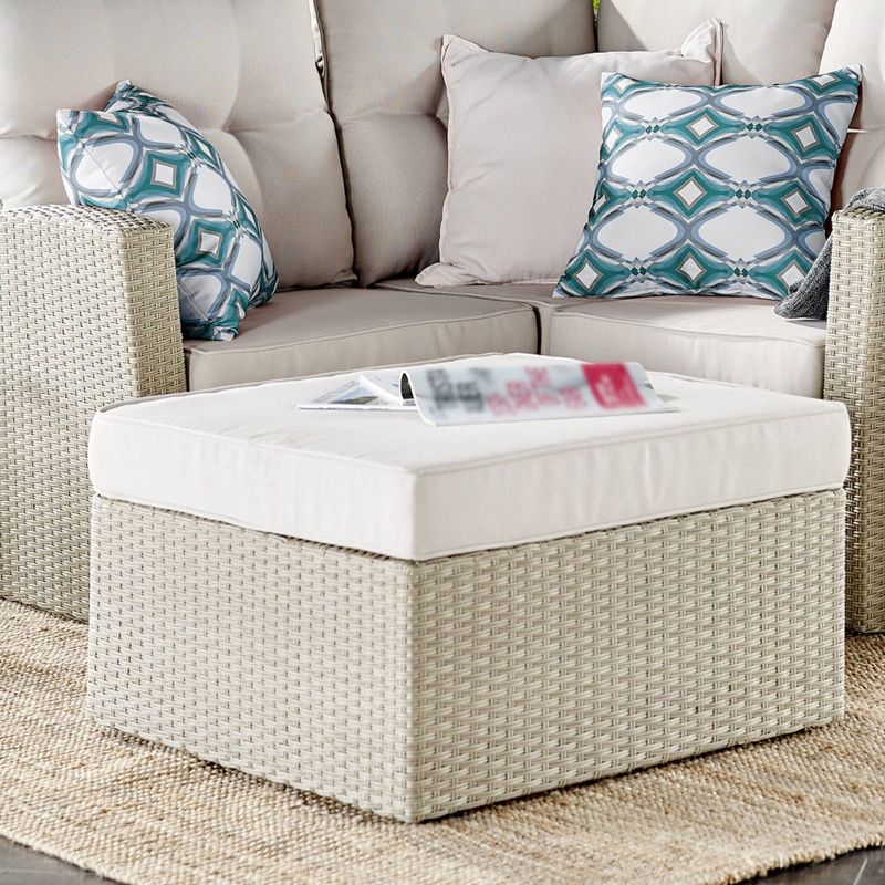 Mirabelle Outdoor Ottoman - Gold - Adore Decor