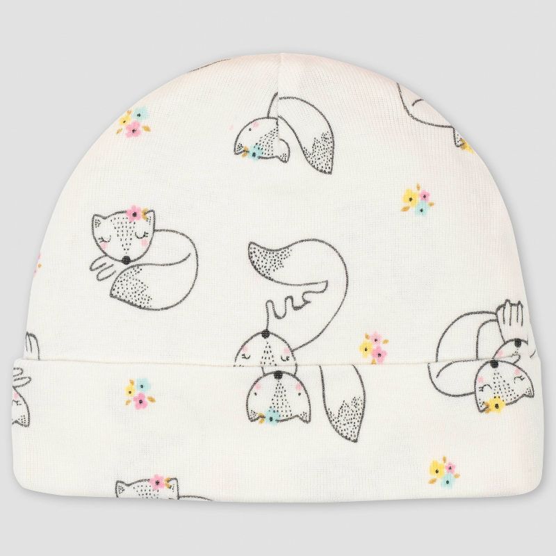 Gerber Baby Girls' 5pk Fox Caps - Pink