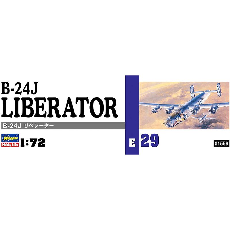 Hasegawa 1/72 B-24J Liberator E29 Plastic Model Kit